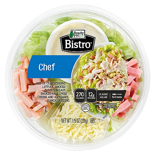 Ready Pac Foods Bistro Turkey & Ham Chef Salad Bowl