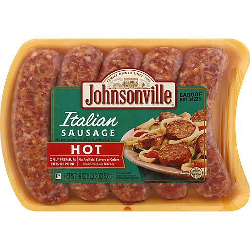 Johnsonville Hot Italian Sausage Links 19oz Tray