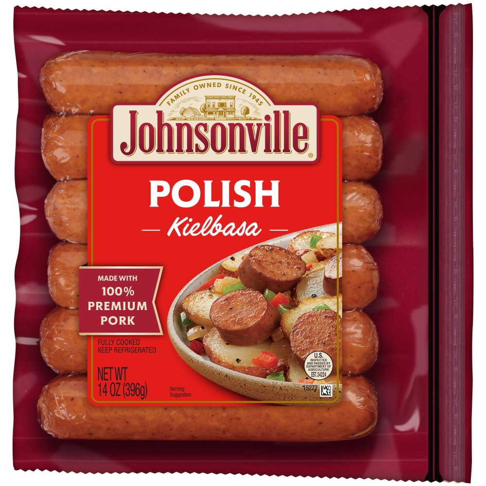 Johnsonville Polish Kielbasa Smoked Sausage 14oz Zip Pkg