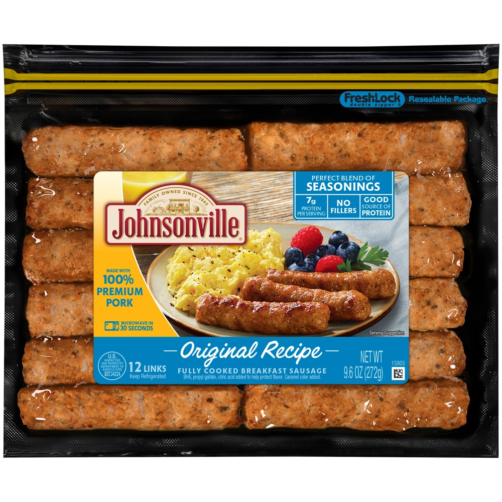 Johnsonville Fully Cooked Original Recipe Breakfast Sausage Links