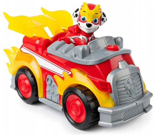 Paw Patrol Mighty Pups Super Paws Marshall Vehicle & Figure [2022]