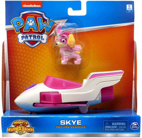Paw Patrol Mighty Pups Super Paws Skye Vehicle & Figure [2022]
