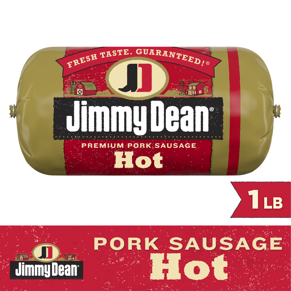 Jimmy Dean Premium Pork Hot Breakfast Sausage Roll, 16 Oz