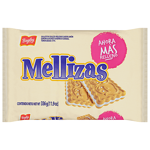 Bagley Sandwich Cookies, Mellizas, Lemon Flavored 11.9 Oz