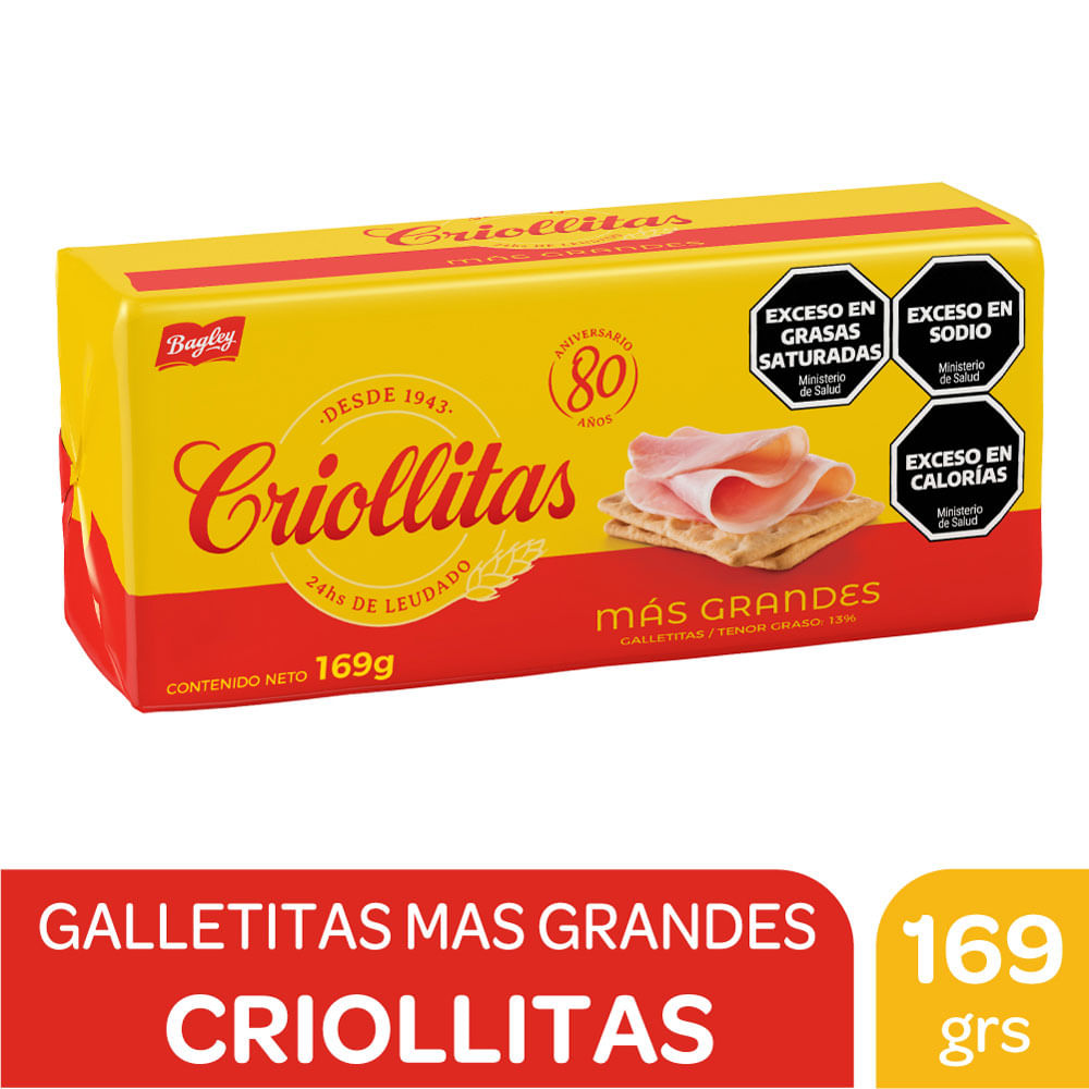 Babley Galletitas Criollitas Mas 169Gr