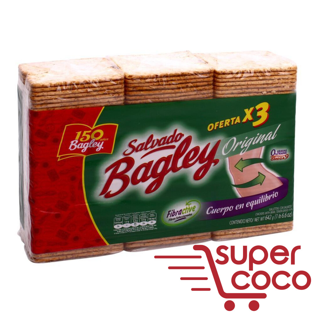 Bagley Galletas Salvado Tripack X 642 Gr