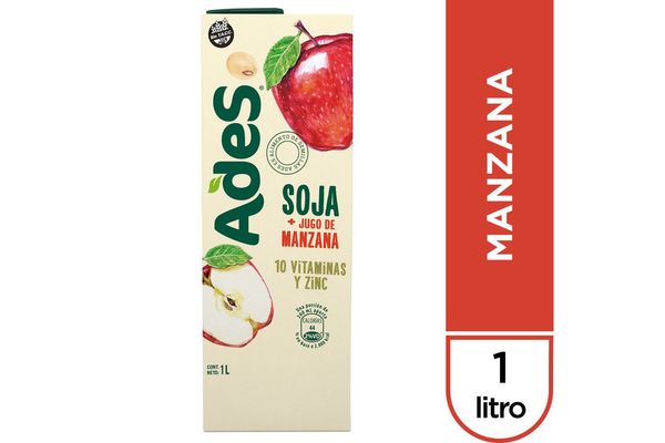 Ades Bebida A Base De Soja Manzana 1 L