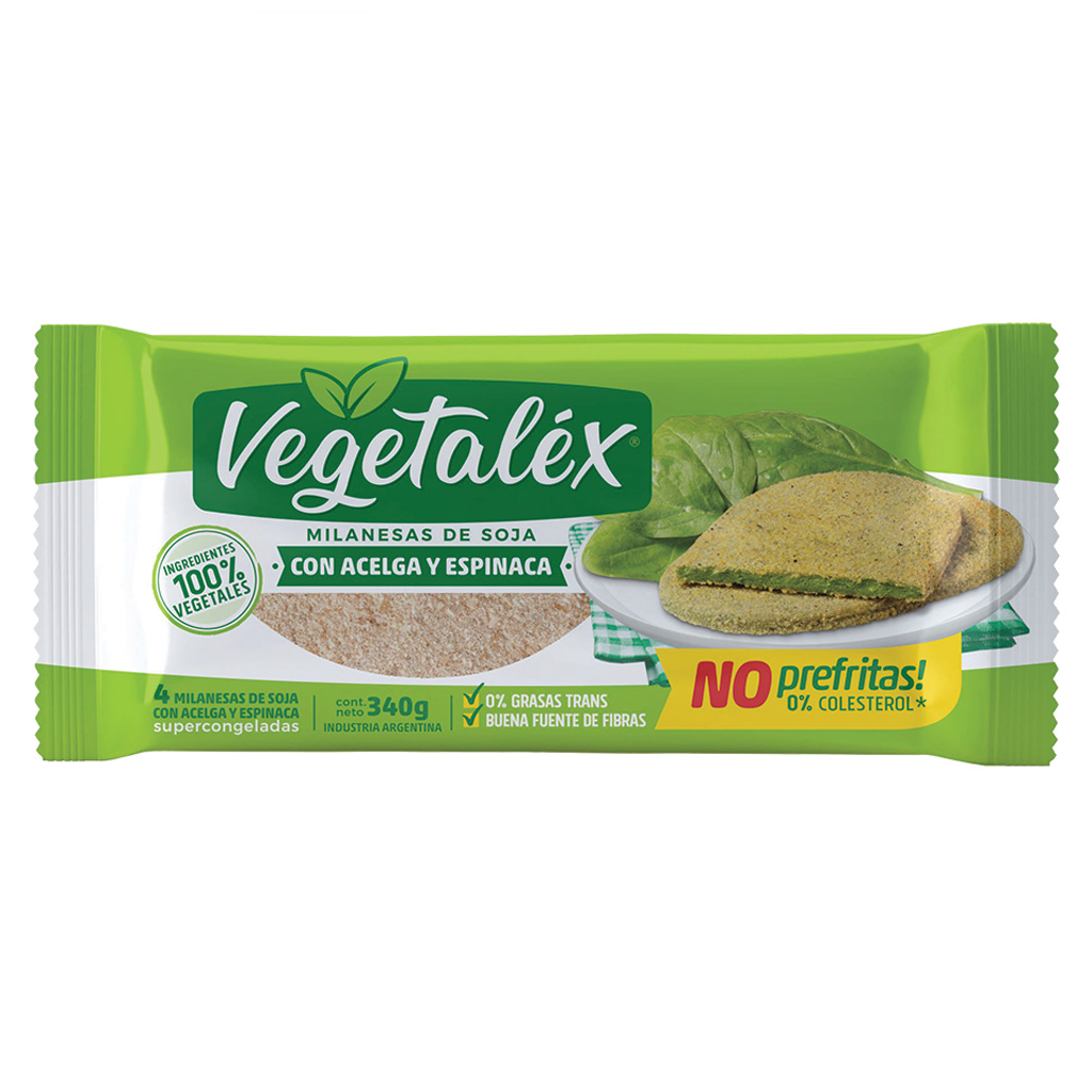 Vegetalex Milanesas De Soja Con Acelga Y Espinaca 340g