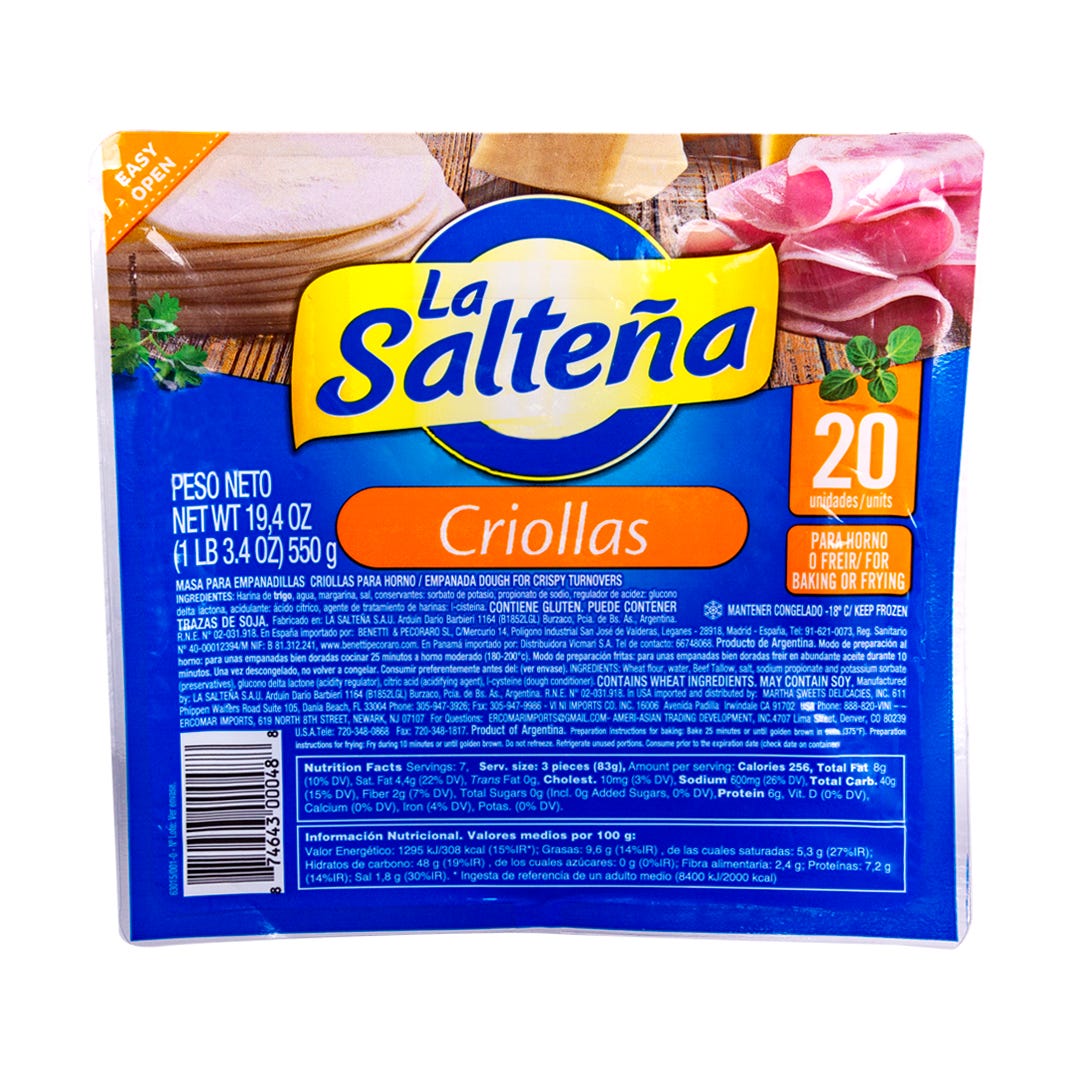 La Salteña Saltena Criollas