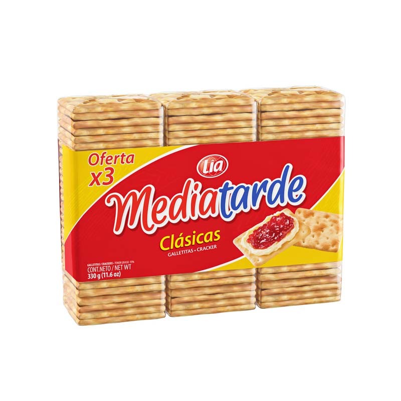 Lia Galletitas Media Tarde 3Unx110gr Mediatarde 330GR