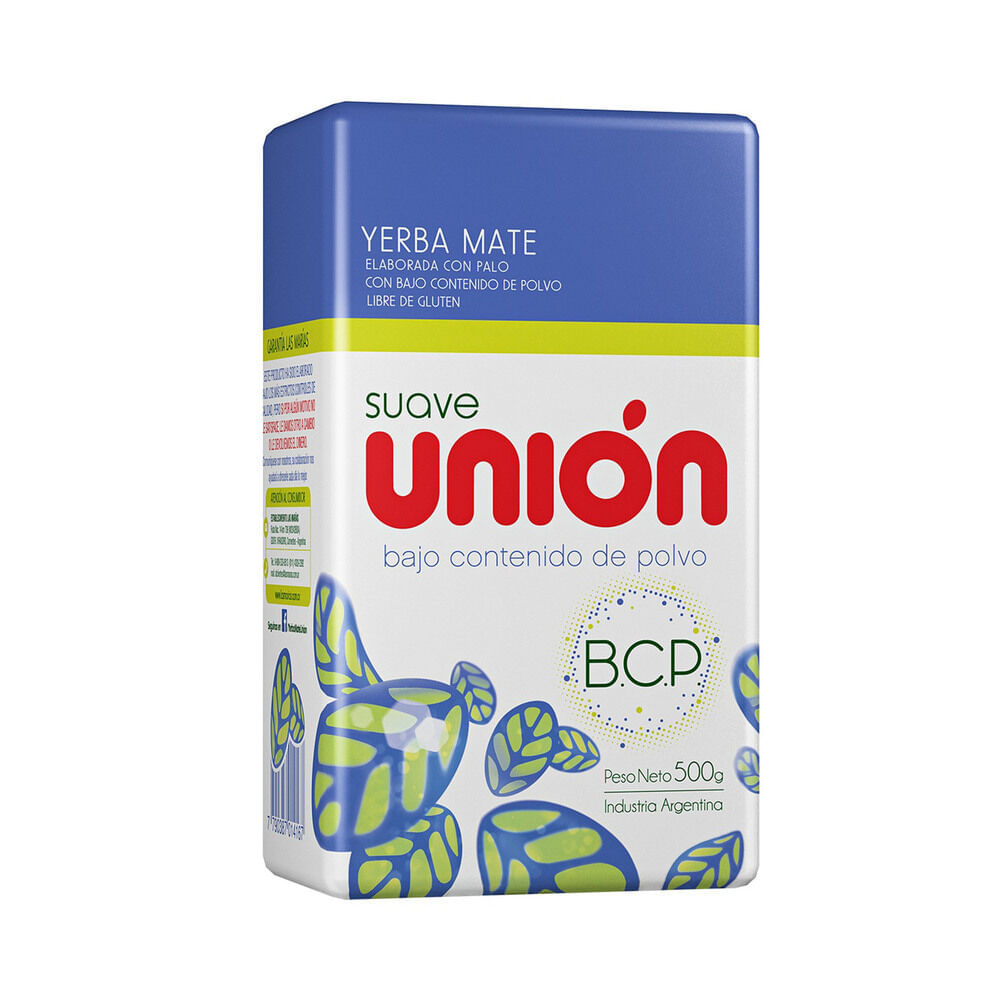 Unión Yerba Mate B/polvo L/gluten Union 500 Gr