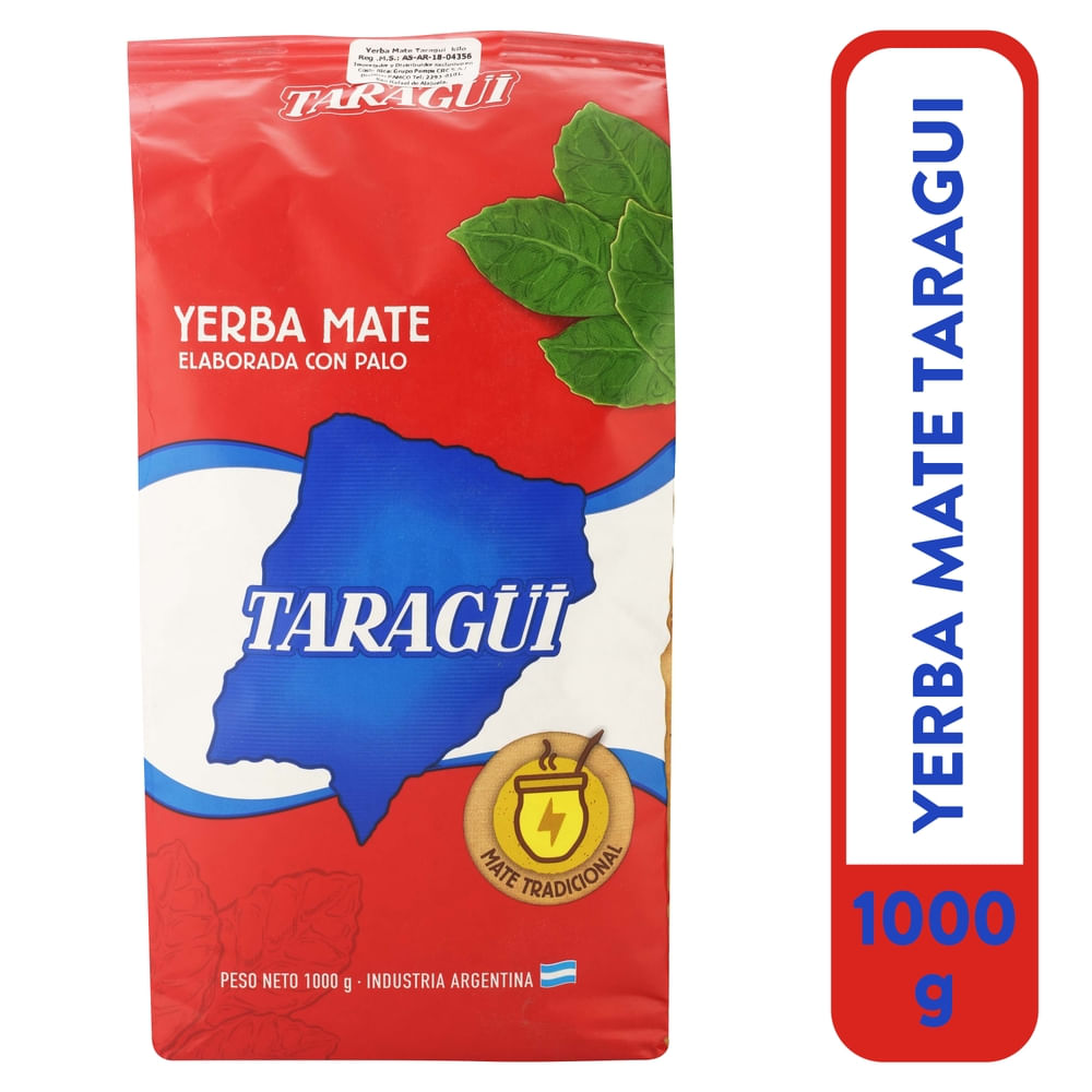 Taragui Yerba Mate Con Palo Kg