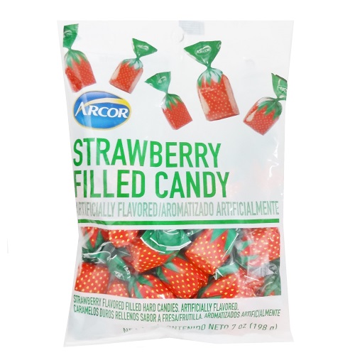 Arcor Strawberry Filled Candy 7oz Bag-whole