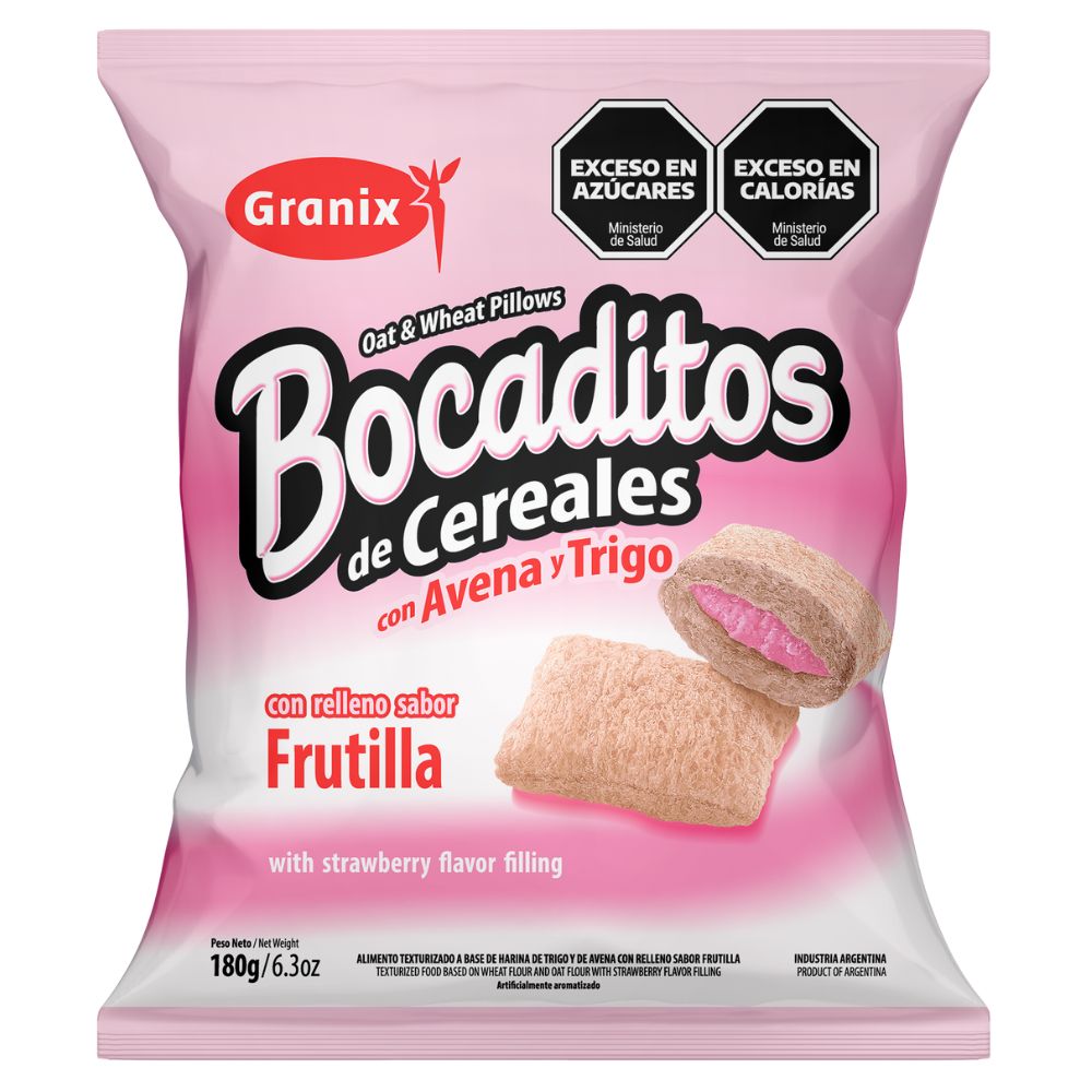 Granix Bocaditos De Cereal Rellenos Con Frutilla 180 Gr