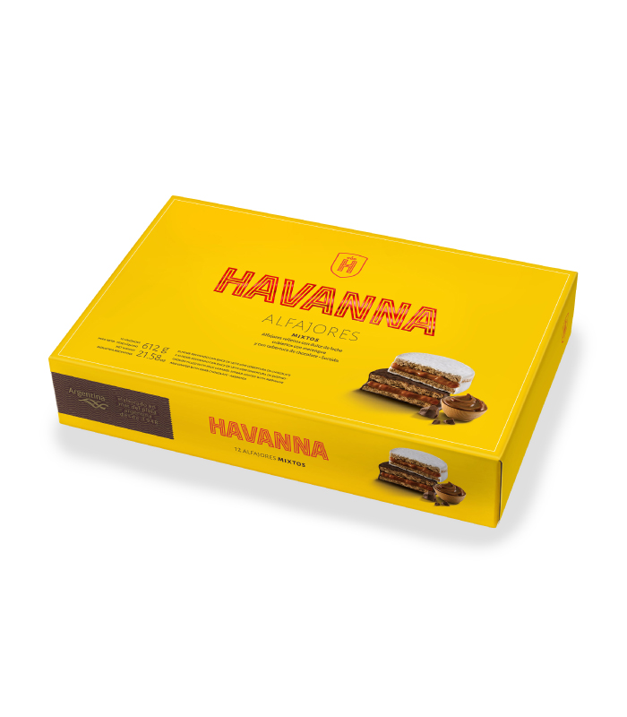 Havanna Alfajores Mixtos Merengue & Chocolate (12 Alfajores)