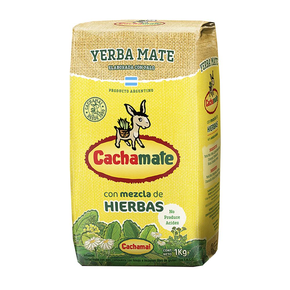 Cachamate Yerba Mate C/hierbas Amarillo 1 Kg
