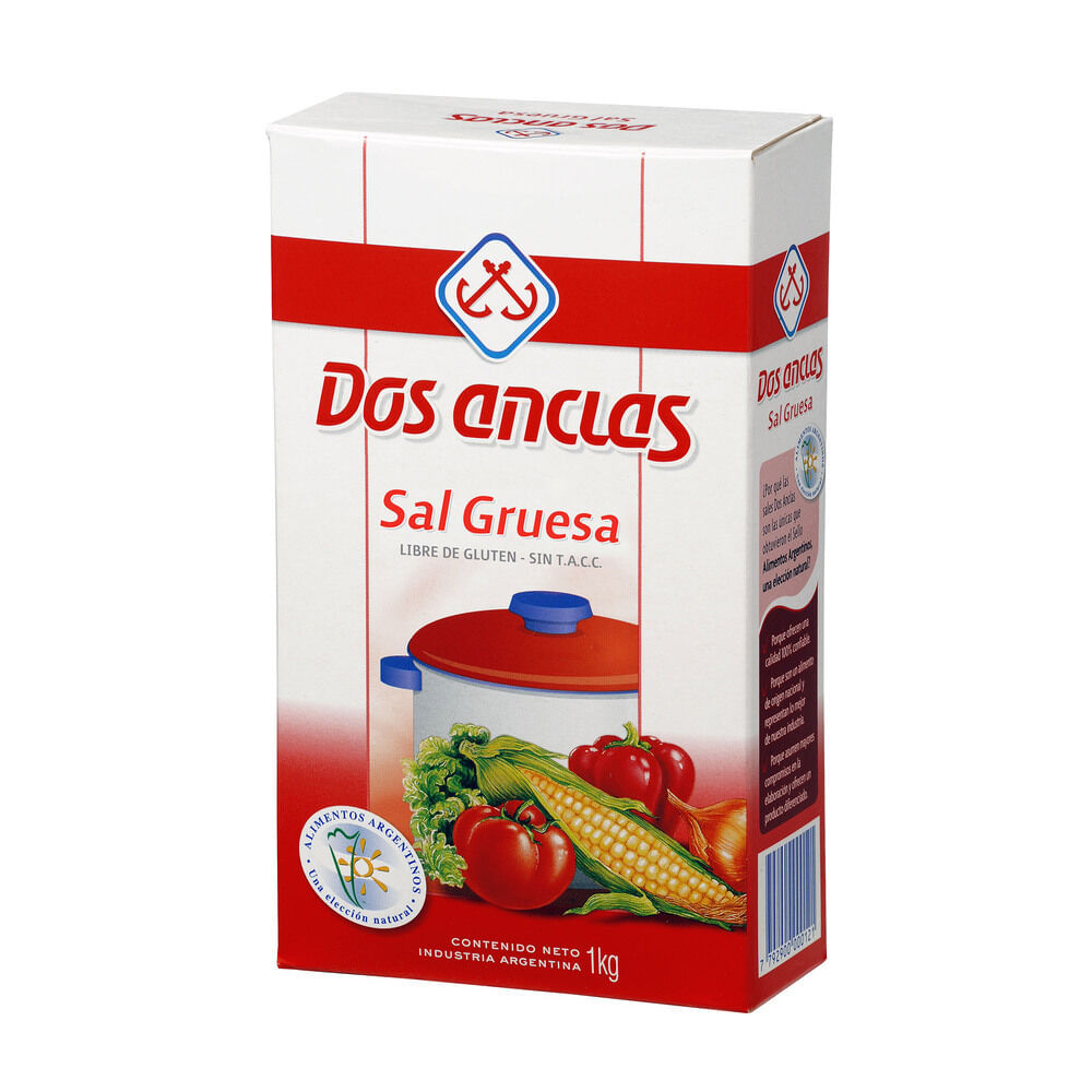 Dos Anclas Sal Gruesa Caja 1 Kg