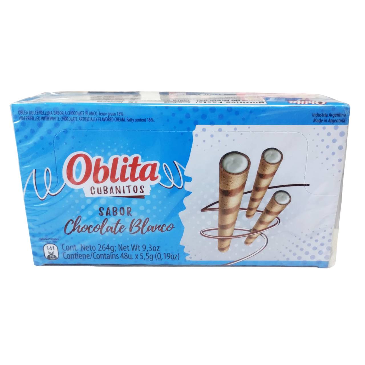 Oblita Cubanitos Chocolate Blanco 48u. 264g