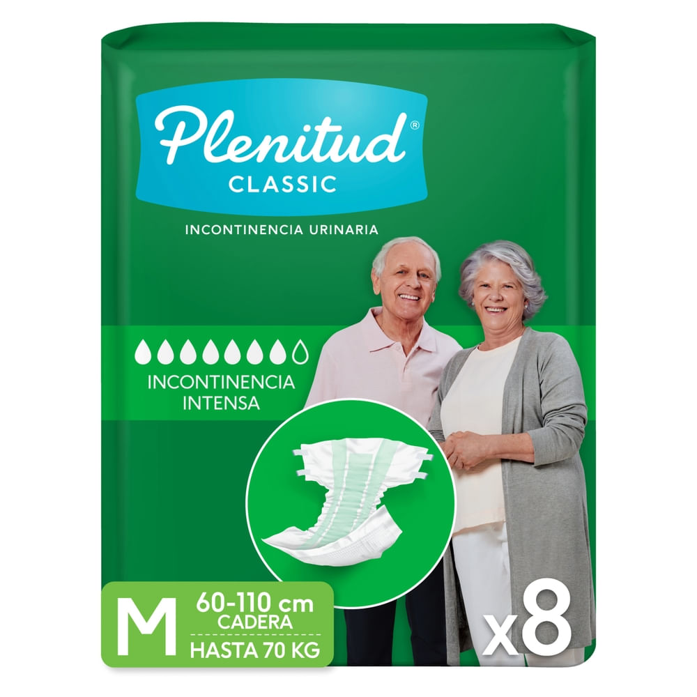 Plenitud Pañal Para Adulto Classic Talla M – 8 Uni