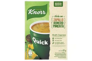 Knorr Sopa Quick De Zapallo 5 Sobres 70 Gr ¡Ahora Con Más Zapallo