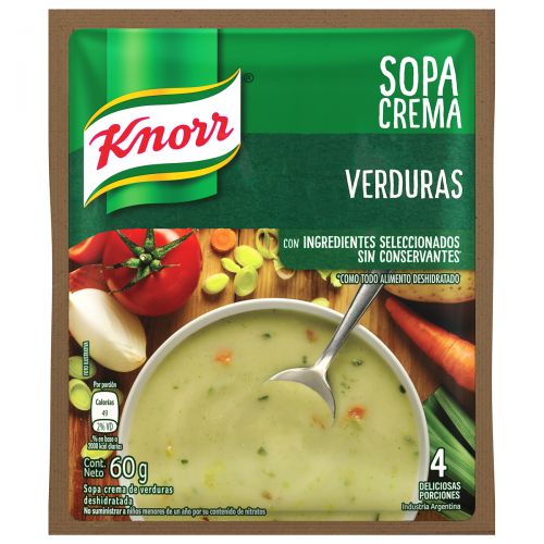 16 Sopa Crema De Verdura Verduras Knorr 60 Gr