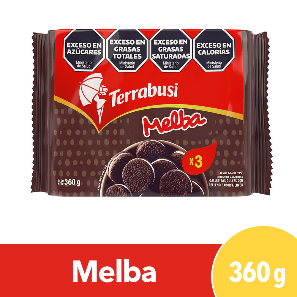 Terrabusi Galletitas Dulces Rellenas Melba 360g