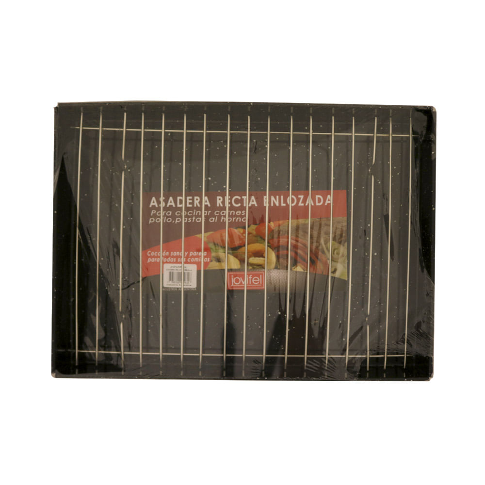 Jovifel Asadera Enlozada - Rectangular Con Rejilla Desengrasadora