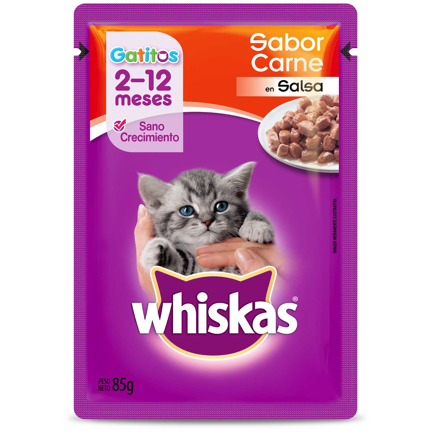Whiskas Alimento Para Gatitos 85 G. Carne