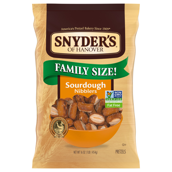 Snyder's of Hanover Family Size Sourdough Nibblers Pretzels Bag