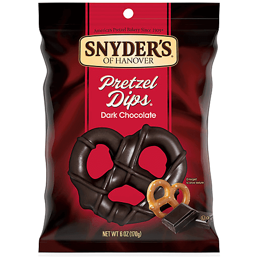 Snyder's of Hanover Pretzel Dips, Dark Chocolate Covered Pretzels