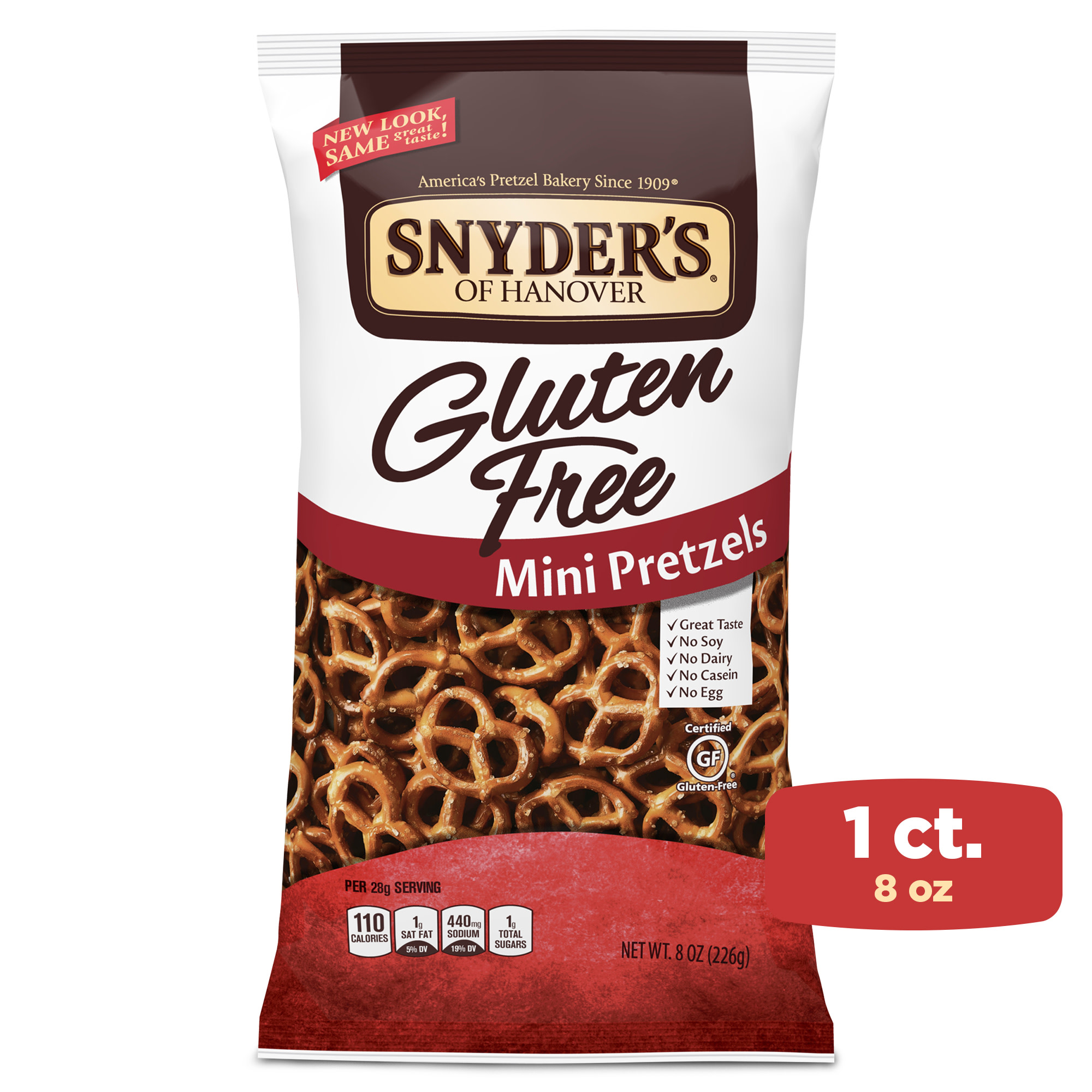 Snyder's of Hanover Gluten Free Mini Pretzels, 8 Oz Bag