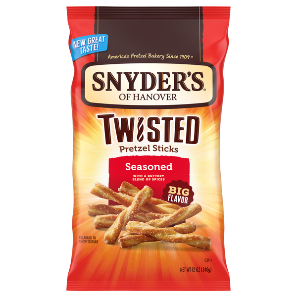 Snyder's of Hanover S Seasoned Twisted Pretzel Sticks 12 Oz Bag