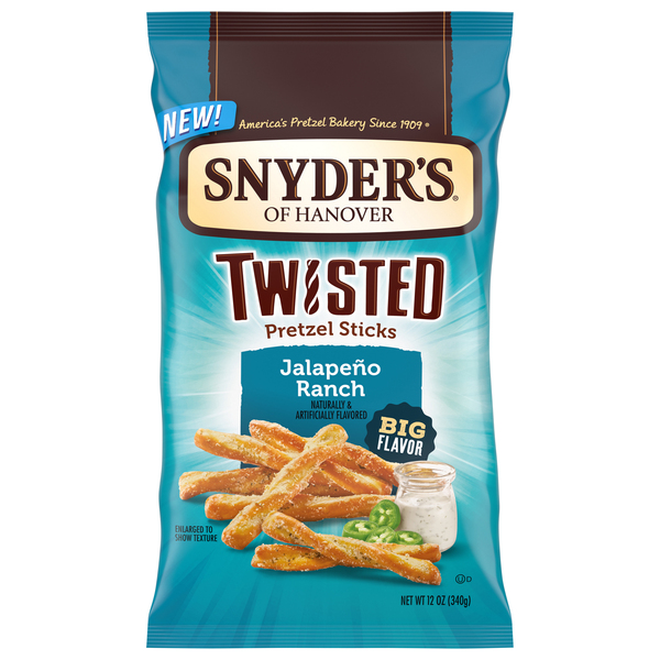 Snyder's of Hanover Twisted Pretzel Sticks Jalapeno Ranch