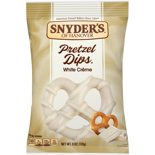 Snyders Of Hanover, Pretzel Dips, White Creme Covered Pretzels