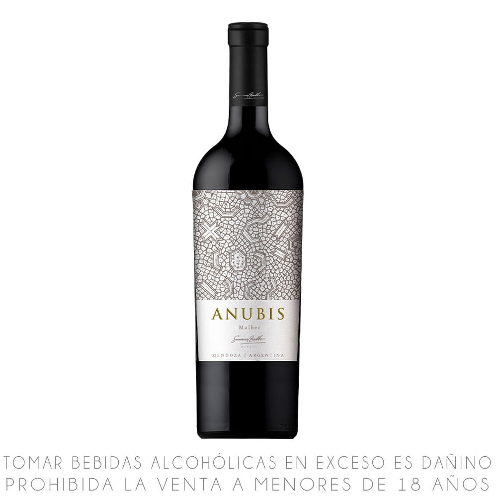 Anubis Vino Tinto Malbec Botella 750ml