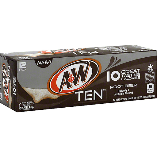 A&W TEN Root Beer - 12pk/12 Fl Oz Cans