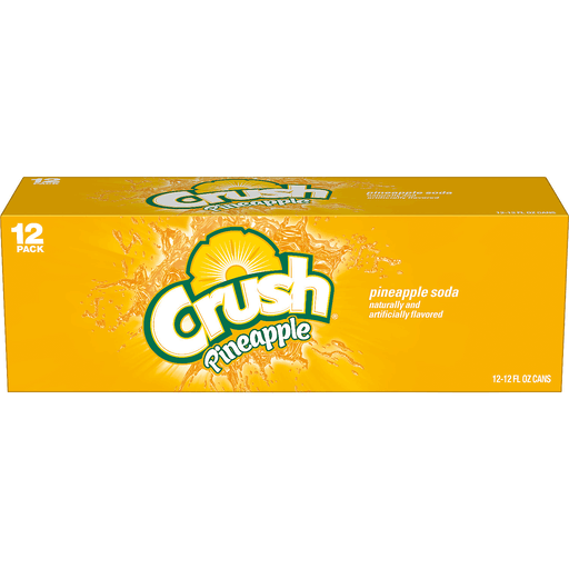 Crush Pineapple Soda - 12 Pack Cans 144.00 Fl Oz