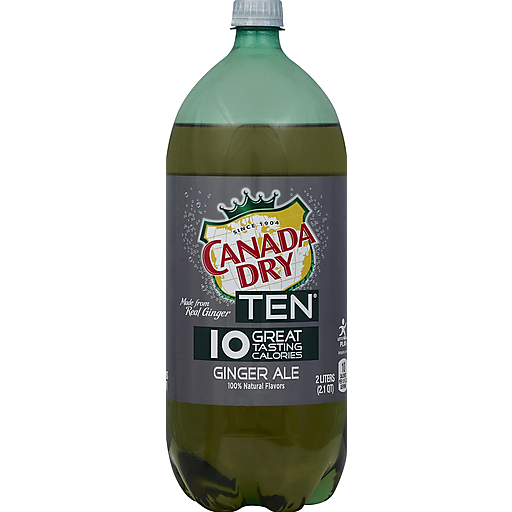 Canada Dry TEN Ginger Ale, 2 L Bottle