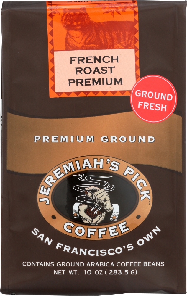 Jeremiahs Pick Coffee Ground French Roast, 10 Oz