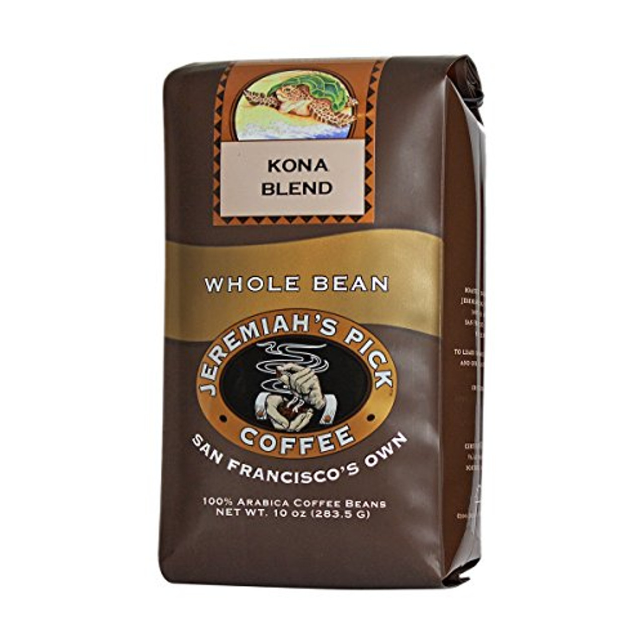 Jeremiahs Pick Coffee Kona Blend, Light Roast Whole Bean Coffee, 10 Ounce Bag
