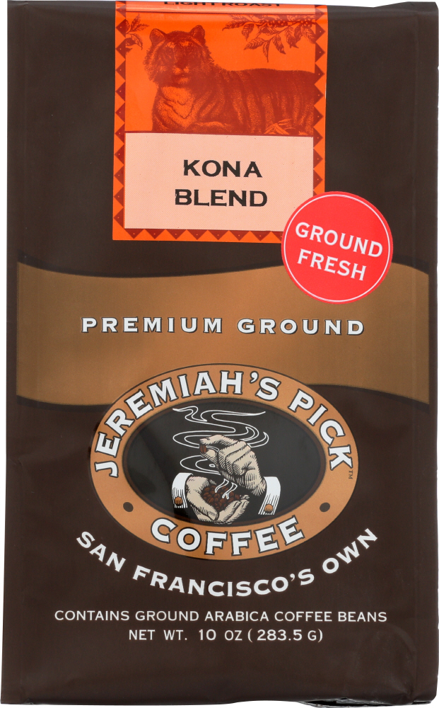 Jeremiahs Pick Coffee Kona Blend Ground 10 Oz