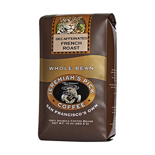 Jeremiahs Pick Coffee French Roast Decaf Whole Bean Coffee, 10-Ounce Bags