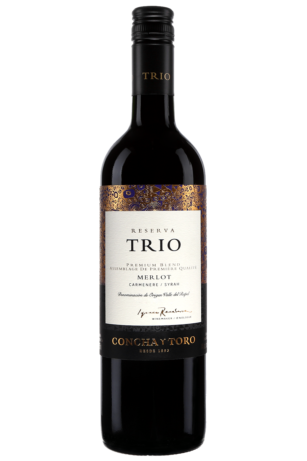 Trio Concha Y Toro Reserva Merlot, 14% Vol., 750 Ml