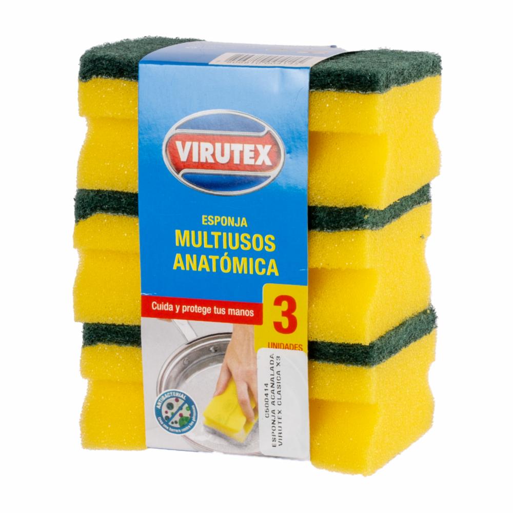 Virutex Esponja Acanalada X3