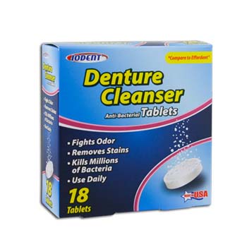 Iodent Denture Clnsr 20ct Anti-bacterial Tablets