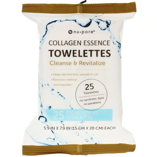 Nu-pore Collagen Essence Towelettes, 25 Towelettes