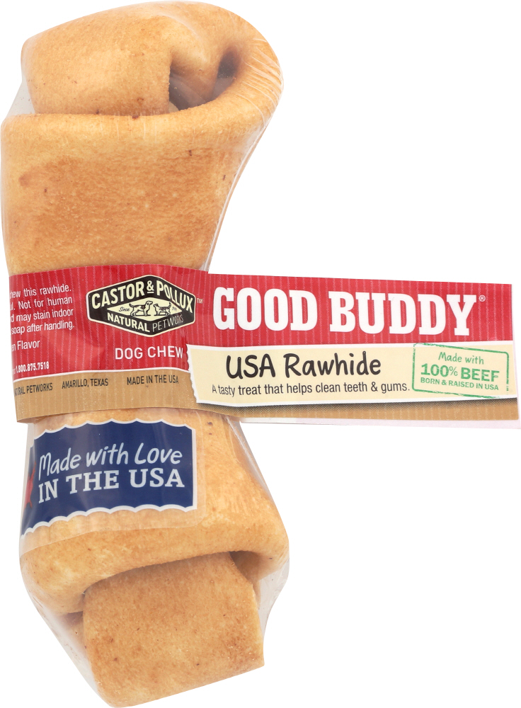 Good Buddy Castor And Pollux USA Rawhide Bone Dog Chew
