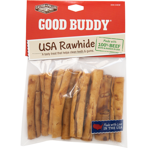 Good Buddy Castor & Pollux USA Rawhide Mini Rolls Dog Treat