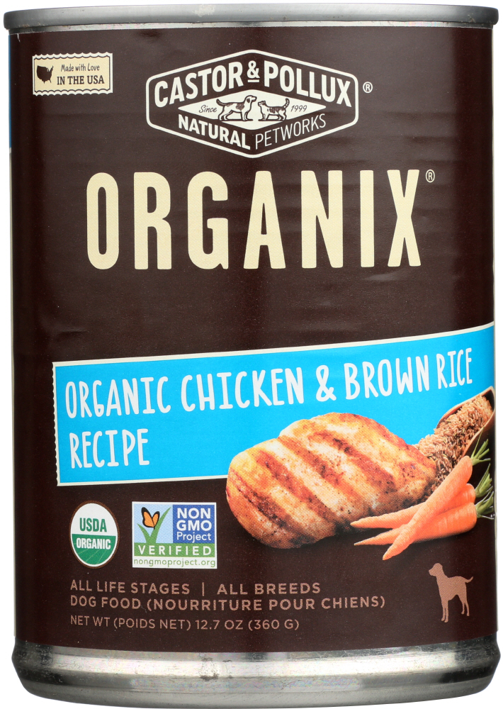 Organix Castor & Pollux Chicken & Brown Rice Recipe Adult Canned Dog Food