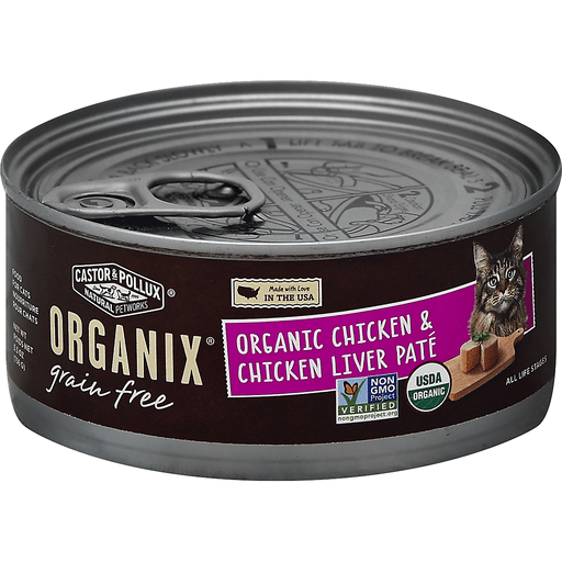 Organix Castor & Pollux, Cat Food Chicken N Liver Pate Organic, 5.5 Ounce